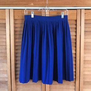 Royal blue pleated American Apparel Skirt